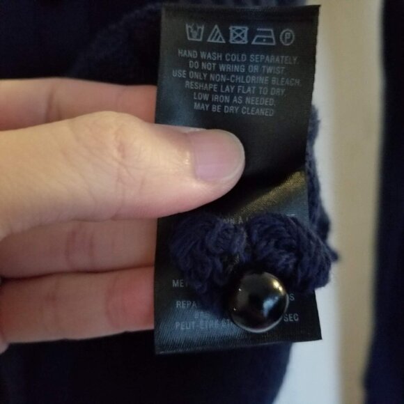 Anthropologie Moth Navy Snail Pocket Cardigan XS - Picture 9 of 10